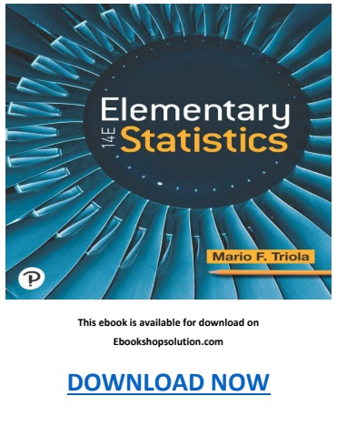 Elementary Statistics 14th Edition PDF by Mario F