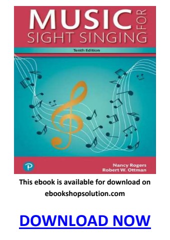 Music for Sight Singing 10th Edition PDF
