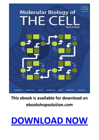 Molecular Biology of the Cell 6th Edition PDF Bruce Alberts