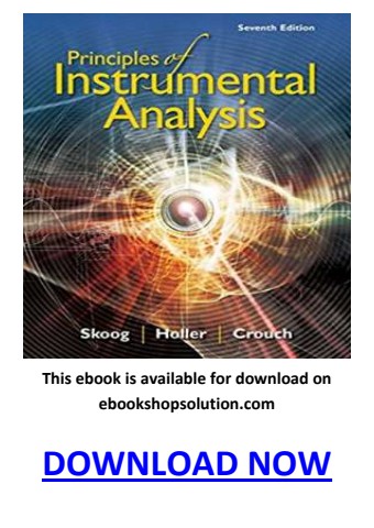 Principles of Instrumental Analysis 7th Edition PDF