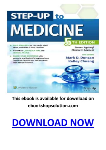 Step Up to Medicine 5th Edition PDF 978-1975103613