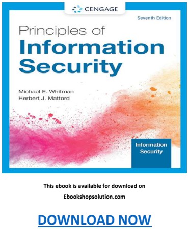 Principles of Information Security 7th Edition PDF
