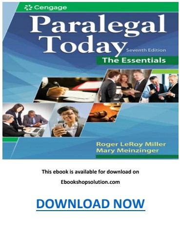 Paralegal Today The Essentials 7th Edition PDF