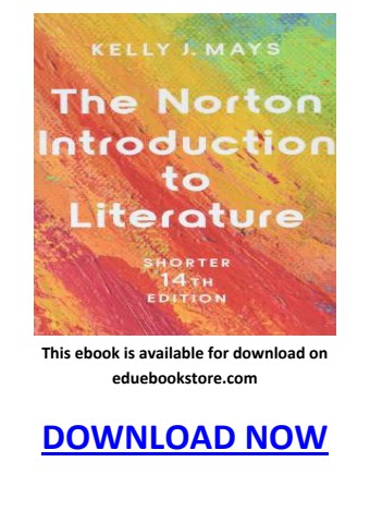 The Norton Introduction to Literature 14th Edition PDF by Kelly J. Mays