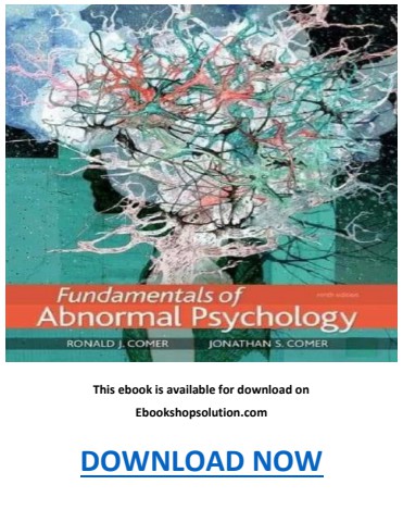 Fundamentals of Abnormal Psychology 9th Edition PDF