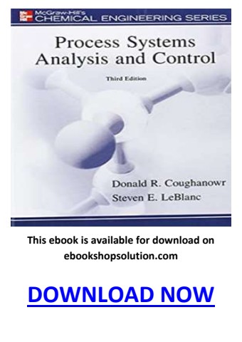 Process Systems Analysis and Control 3rd Edition PDF