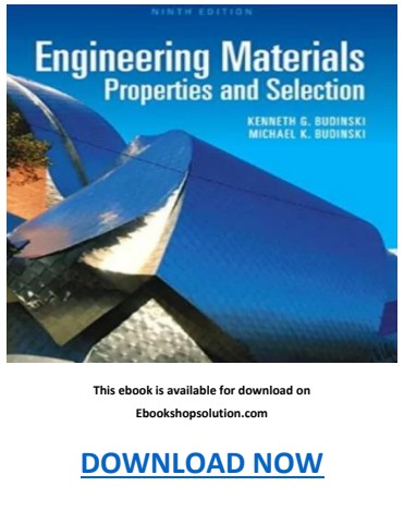 9780137128426 PDF Engineering Materials Properties & Selection