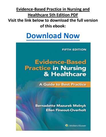 Evidence-Based Practice in Nursing and Healthcare 5th Edition PDF