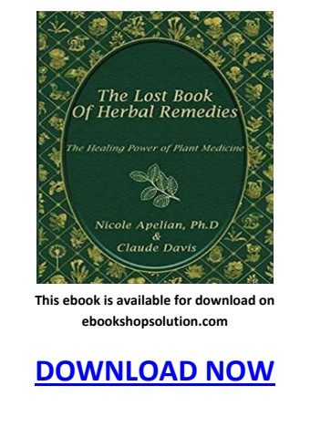 The Lost Book of Herbal Remedies Paperback PDF