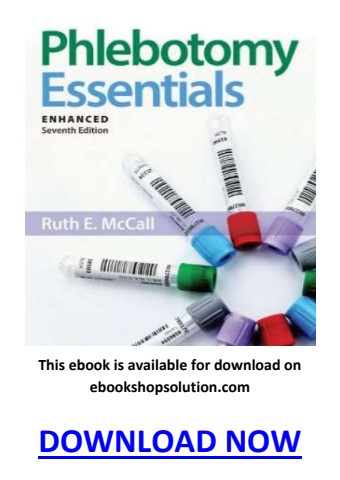 Phlebotomy Essentials 7th Edition PDF