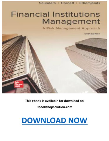 Financial Institutions Management A Risk Management Approach 10th Edition PDF