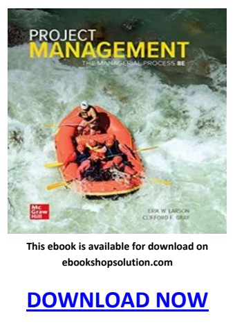 Project Management the Managerial Process 8th Edition PDF