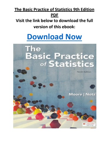 The Basic Practice of Statistics 9th Edition
