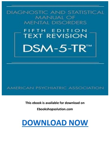 Diagnostic and Statistical Manual of Mental Disorders 5th Edition PDF