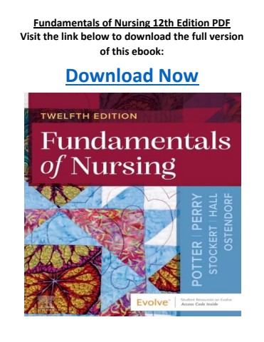 Fundamentals of Nursing 12th Edition PDF