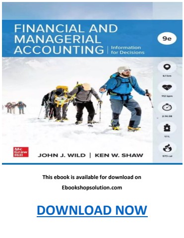 Financial and Managerial Accounting 9th Edition PDF