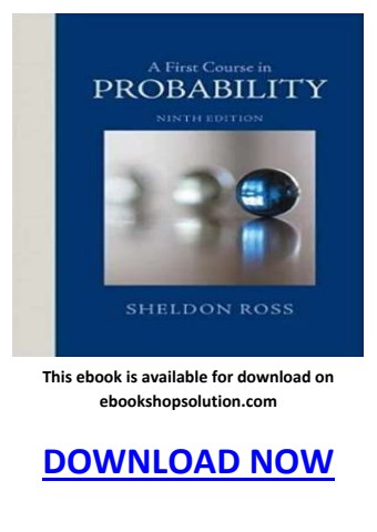 A First Course in Probability 9th Edition PDF