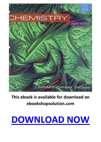 Zumdahl Chemistry 10th Edition PDF