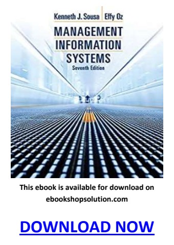 Management Information Systems 7th Edition PDF