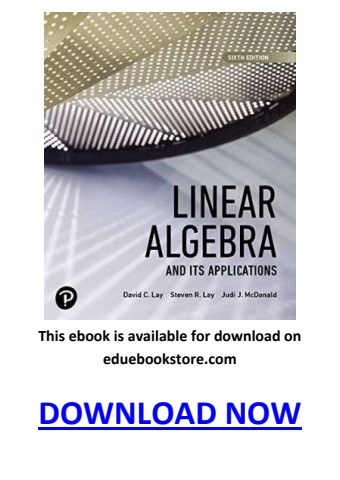 Linear Algebra and Its Applications 6th Edition PDF