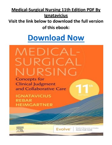 Medical-Surgical Nursing 11th Edition PDF By Ignatavicius