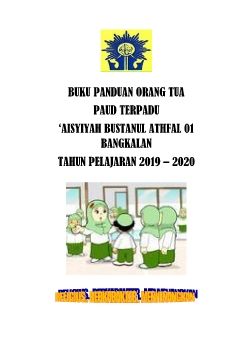 BUKU PANDUAN ORANG TUA 2019