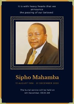 Funeral service of Sipho Mahamba