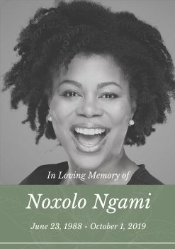 Funeral service of Noxolo Ngami