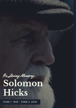 Memorial service of Solomon Hicks