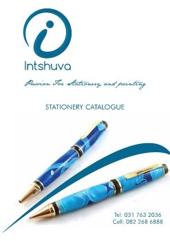 Intshuva Stationery Catalogue