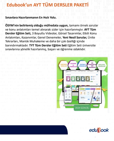 Edubook AYT TÜM DERSLER PAKETİ