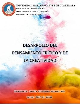 Portafolio Desarrollo del Pensamiento Crítico y de la Creatividad