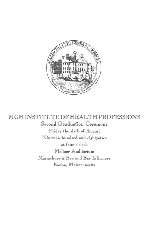 2nd Commencement Ceremony August 6, 1982