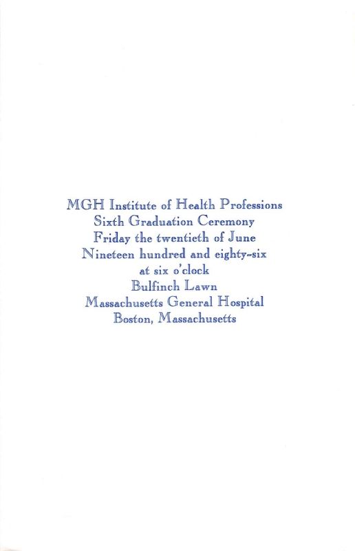 6th Commencement Ceremony June 20, 1986