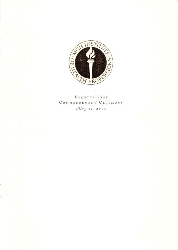 21st Commencement Ceremony May 12, 2001