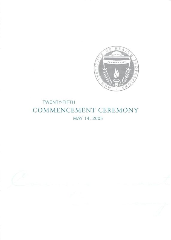 25th Commencement Ceremony May 14, 2005