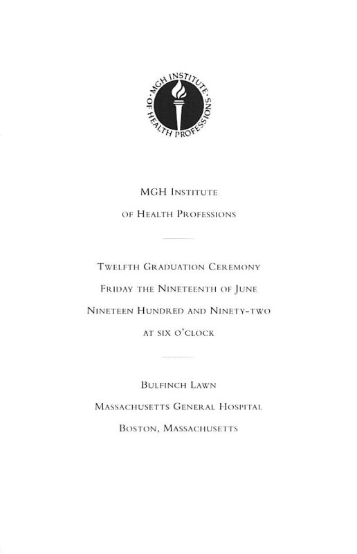 12th Commencement Ceremony June 19, 1992