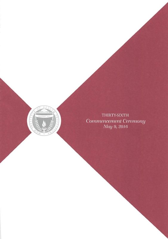 36th Commencement Ceremony May 9, 2016