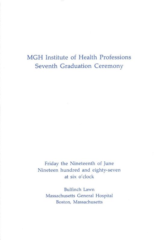 7th Commencement Ceremony June 19, 1987