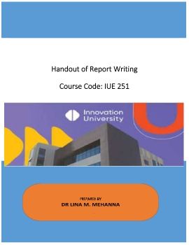 Handout of Rreport Writting 