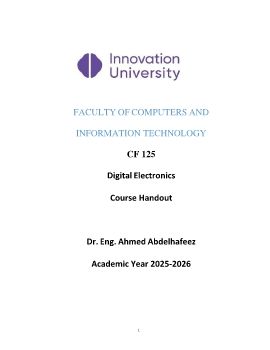 Handout  Digital Electronics