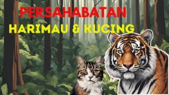 Copy of Di pinggir hutan yang lebat, hiduplah seekor kucing kecil bernama Lulu. Lulu selalu penasaran dengan dunia di luar rumahnya. Pada suatu hari, ia memutuskan untuk menjelajahi hutan yang penuh misteri. Di tengah perjalanan, Lulu bertemu de... - Pres