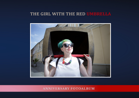 The girl with the red umbrella