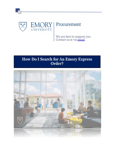 How Do I Search for Emory Express Orders?