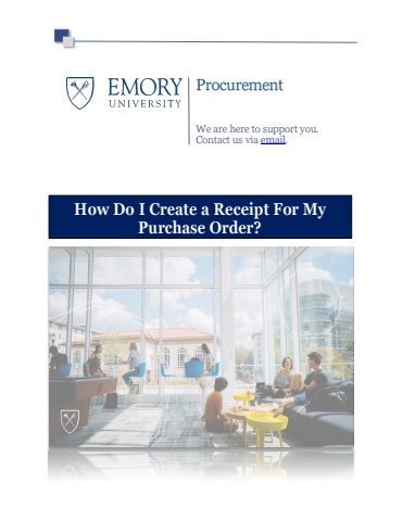 How Do I Create a Receipt For My Purchase Order?
