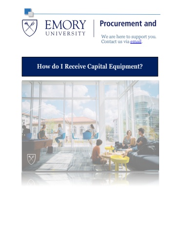 How Do I Receive Capital Equipment?