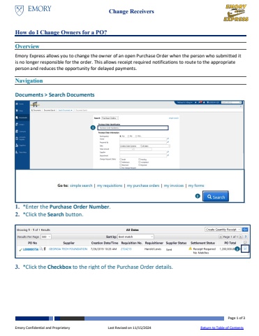 How Do I Change the PO Owner On A Purchase Order?