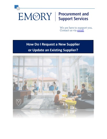 How do I Request a New Supplier
