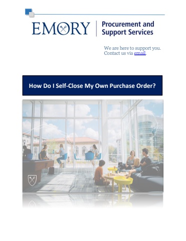How to Self-Close My Own Purchase Order