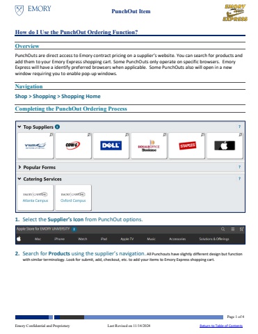 How Do I Order Using a  PunchOut  02252025